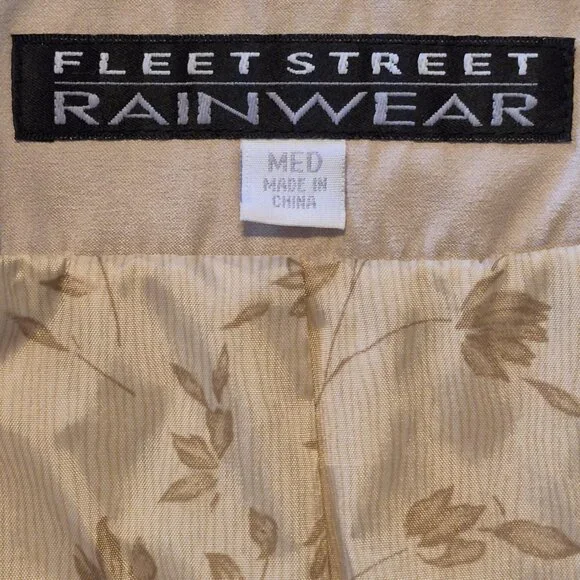 Fleet Street Rainwear Chamois Tan Coat Size M - Picture 5 of 11
